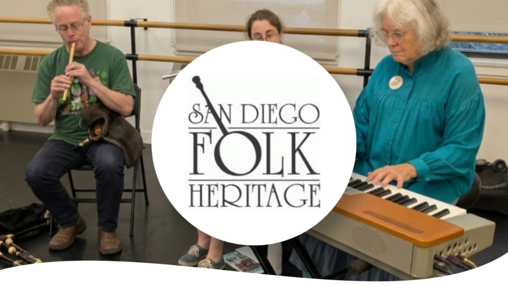 San Diego Folk Heritage - Contra Dance Card Banner